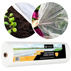 Talvine agrotekstiil Springos AG0006 17g/m2 50x1,1m valge цена и информация | Садовые инструменты | kaup24.ee