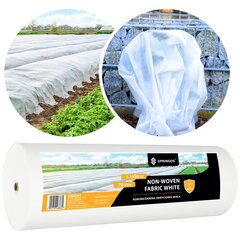 Talvine agrotekstiil Springos AG0001 70g/m2 50x1,1m valge цена и информация | Садовые инструменты | kaup24.ee