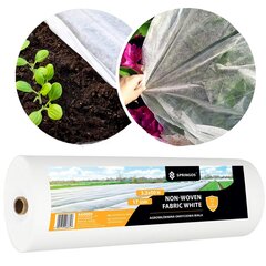 Talvine agrotekstiil Springos AG0009 17g/m2, 50x3,2m, valge цена и информация | Садовые инструменты | kaup24.ee