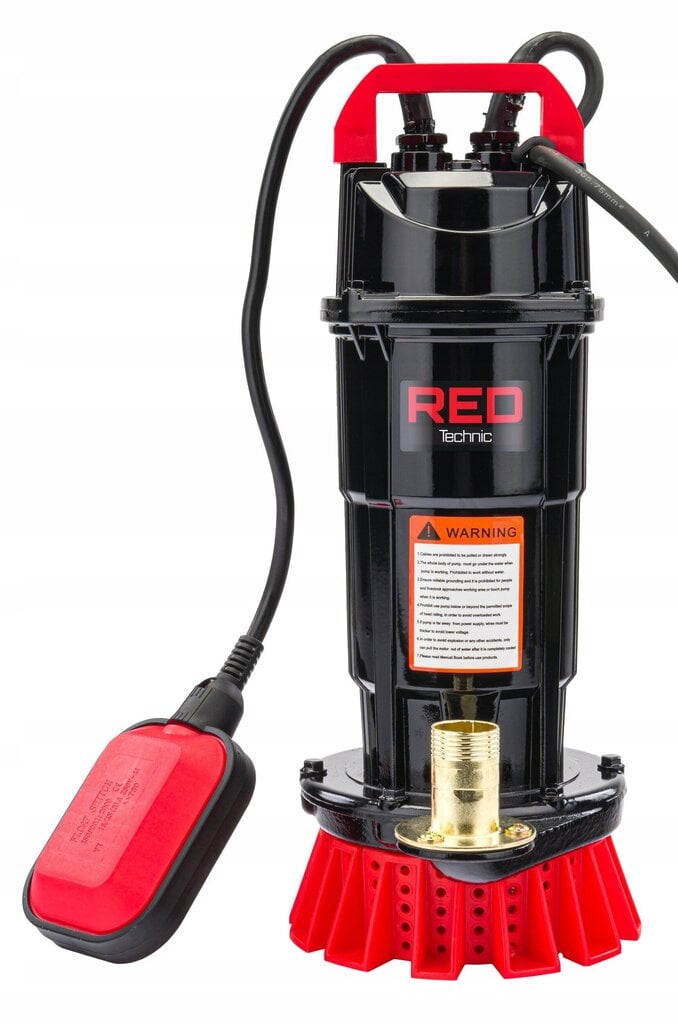Vihmaveepump Red Technic RTPDW0073, 650W, 8000 l/h, voolikuga 30 m цена и информация | Reoveepumbad | kaup24.ee