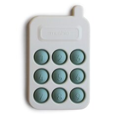 Mushie silikoonmänguasi Pop it Phone - Cambridge Blue цена и информация | Игрушки для малышей | kaup24.ee