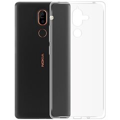 Твердый силиконовый (TPU) чехол – прозрачный (Nokia 7 Plus) цена и информация | Чехлы для телефонов | kaup24.ee