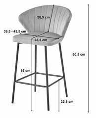 4-toolide komplekt Leobert Gatta, must цена и информация | Стулья для кухни и столовой | kaup24.ee