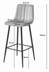 4-toolide komplekt Leobert Pozza, roheline/must hind ja info | Söögitoolid, baaritoolid | kaup24.ee