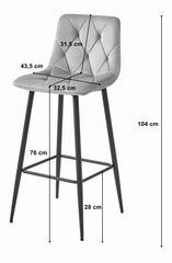 2-toolide komplekt Leobert Nado, must hind ja info | Söögitoolid, baaritoolid | kaup24.ee