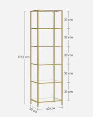 Полка Leobert LGT500A01, золотая цена и информация | Полки | kaup24.ee