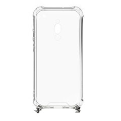 Evelatus Samsung A70 Silicone TPU Transparent with Necklace Strap Space Gray цена и информация | Чехлы для телефонов | kaup24.ee