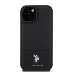 U.S. Polo PU Leather Printed Round Double Horse MagSafe Case for iPhone 15 Pro Max Black цена и информация | Чехлы для телефонов | kaup24.ee