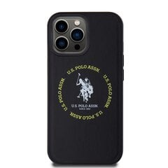 U.S. Polo PU Leather Printed Round Double Horse MagSafe Case for iPhone 15 Pro Max Black цена и информация | Чехлы для телефонов | kaup24.ee