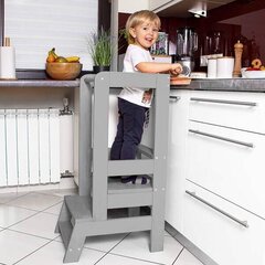 Lasteplatvorm Springos KCH01 90 cm, hall цена и информация | Детские столы и стулья | kaup24.ee