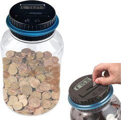 Цифровая копилка для евро монет со счетчиком Cockjun, 2.5 л цена и информация | Оригинальные копилки | kaup24.ee