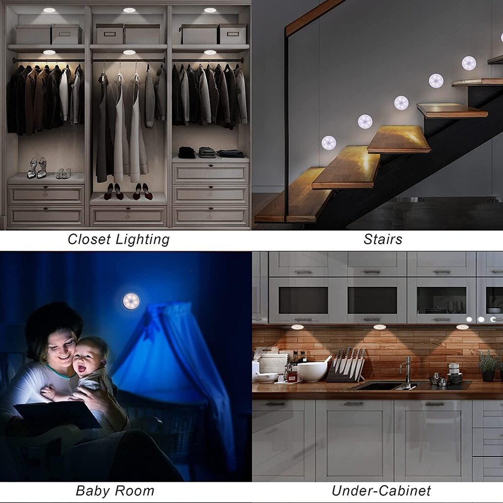 LED-öövalgusti liikumisanduriga Teilybao, 3 tk hind ja info | Seinavalgustid | kaup24.ee