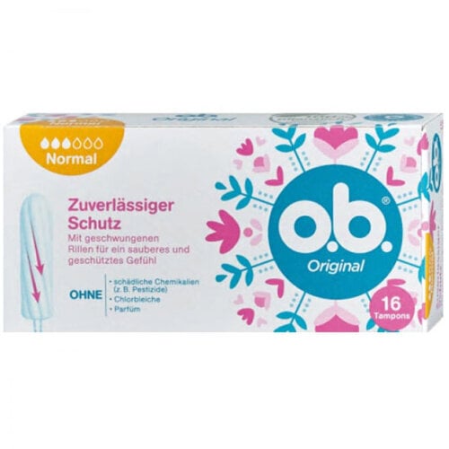 Tampoonid O. B. Original Normal, 16 tk цена и информация | Tampoonid, hügieenisidemed, menstruaalanumad | kaup24.ee