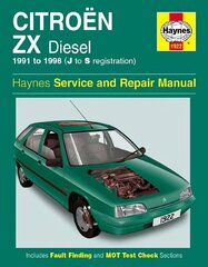 Citroen ZX Diesel (91 - 98) Haynes Repair Manual 3rd Revised edition цена и информация | Путеводители, путешествия | kaup24.ee