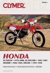 Honda XL/XR250 (1978-2000) & XL/XR350R (1983-1985) Motorcycle Service Repair Manual 4th ed. hind ja info | Entsüklopeediad, teatmeteosed | kaup24.ee