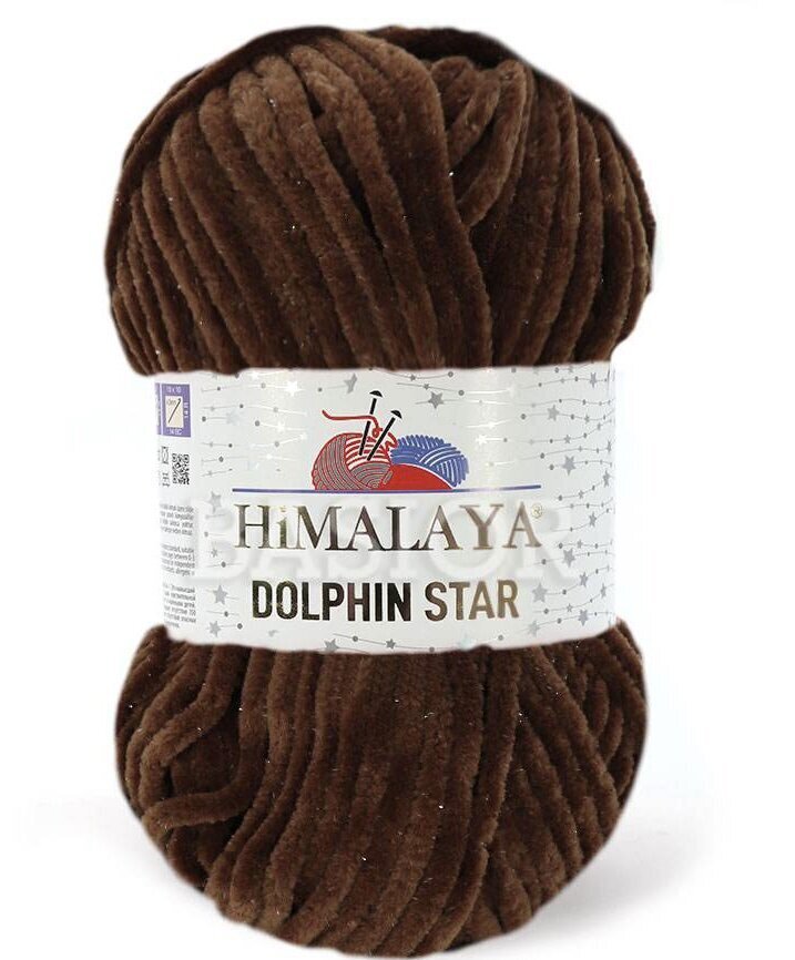 Lõng Himalaya® Dolphin Star 92166, 100 g, 120 m. Pruun +glitter цена и информация | Kudumistarvikud | kaup24.ee