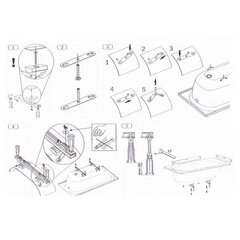 Ножки для ванны Kaldewei 5039 цена и информация | Принадлежности для ванн | kaup24.ee