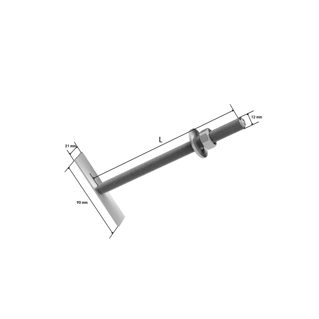 Müüritise ankrud M12x300, 20tk hind ja info | Kinnitusvahendid | kaup24.ee