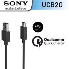 Sony Type-C andmekaabel UCB-20, 1m, must цена и информация | Кабели и провода | kaup24.ee