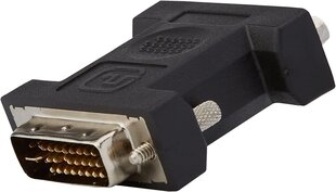 PremiumCord DVI на VGA Adapter, DVI-I (24 + 5) Плаг-VGA Socket (15 лаков), никелированная, цветная черная, KPDVA-1 цена и информация | Кабели и провода | kaup24.ee