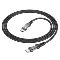 Borofone Cable BU37 Transparent Exploration - Type C to Type C - 60W 1,2 metres black цена и информация | Кабели и провода | kaup24.ee