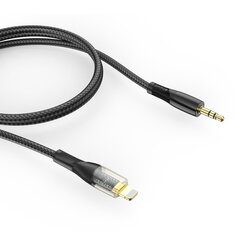 XO Clear cable audio NB-R241A Lightning - jack 3,5mm 1,0 m black цена и информация | Кабели и провода | kaup24.ee