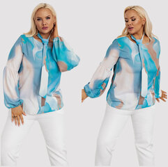Блузка больших размеров для женщин Betty, синяя цена и информация | Женские блузки, рубашки | kaup24.ee
