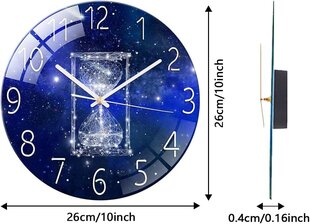 Бесшумные настенные часы Cooltto, 26cm, синие цена и информация | Часы | kaup24.ee