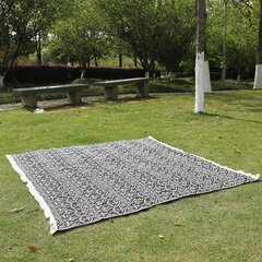 Piknikutekk Wulcea, 150 x 200 cm, must цена и информация | Туристические матрасы и коврики | kaup24.ee