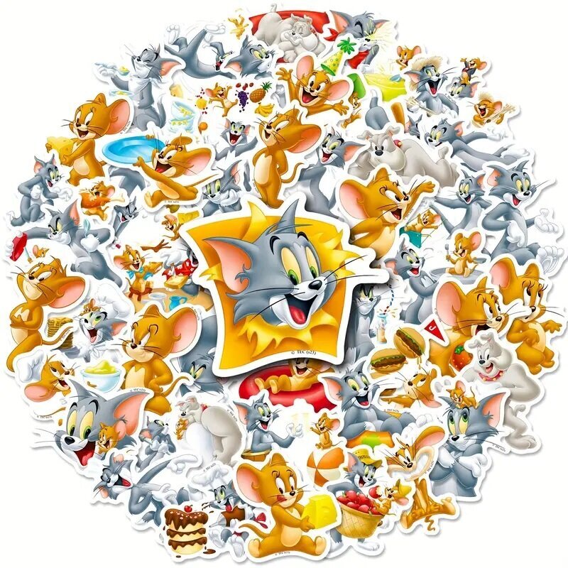 Kleepsud Tom ja Jerry, 50tk hind ja info | Aplikatsioonid, dekoratsioonid, kleebised | kaup24.ee