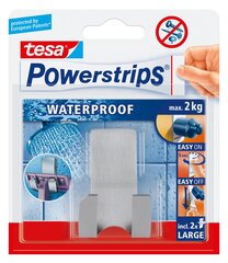 Tesa держатель для бритвы из нержавеющей стали PowerStrips Waterproof Zoom 1 шт. цена и информация | Аксессуары для ванной комнаты | kaup24.ee