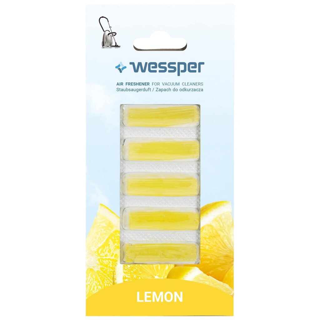 Wessper Lemon - 5 tükki lõhnatikke tolmuimejale hind ja info | Tolmuimejate lisatarvikud | kaup24.ee