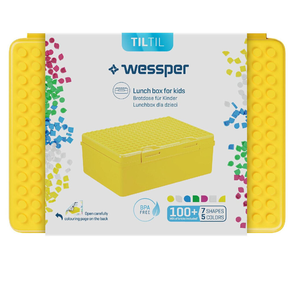 Wessper TilTil Lunch Box 1.27L + telliskivide komplekt цена и информация | Toidu säilitusnõud | kaup24.ee