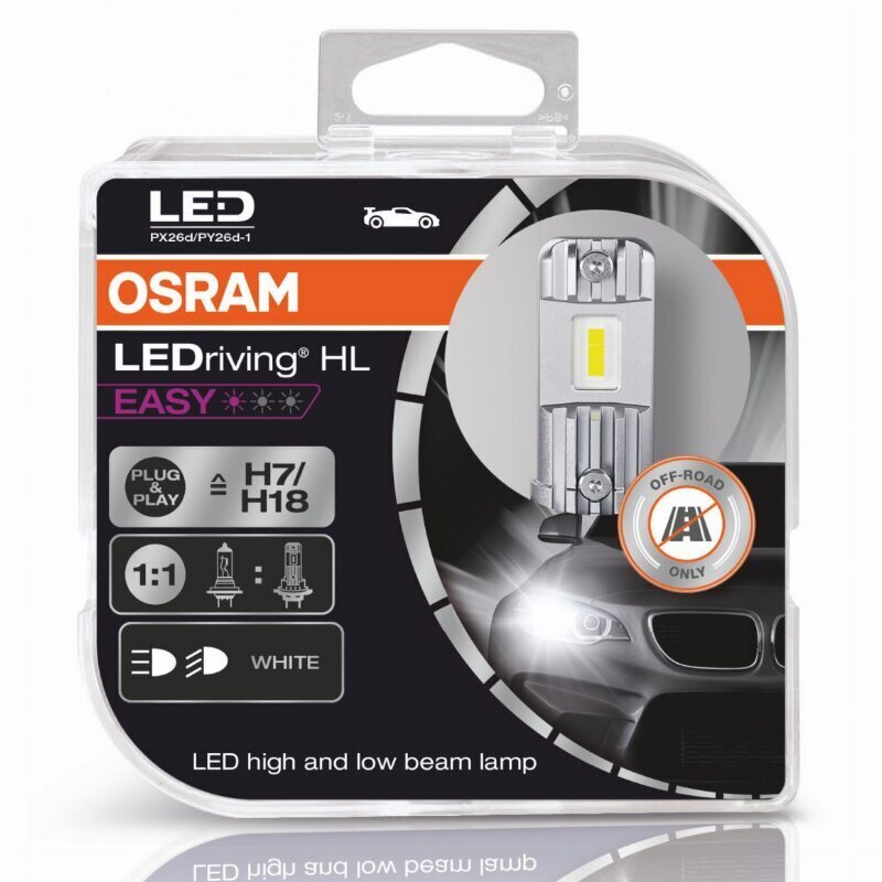 Auto pirnid Osram LEDriving HL Easy H7/H18, 2 tk цена и информация | Autopirnid | kaup24.ee