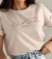 Женская футболка, бежевый цена и информация | Женские футболки | kaup24.ee