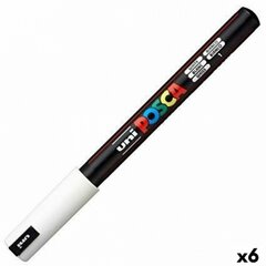 POSCA  Marķieris  PC-1MR balts 6 gb. цена и информация | Смягчает воду и защищает Вашу посудомоечную машину от извести. | kaup24.ee