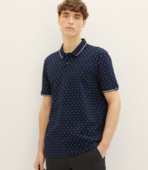 Мужская рубашка-поло Tom Tailor, тёмно-синий /белый цена и информация | Meeste T-särgid | kaup24.ee