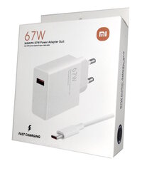 Xiaomi MDY-12-ES (67 W laadija, USB-C kaabel) цена и информация | Зарядные устройства для телефонов | kaup24.ee