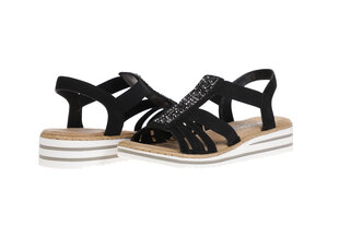 Sandaalid naistele Rieker 97021, must hind ja info | Naiste sandaalid | kaup24.ee