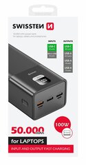 Swissten Power Line Power Bank 50 000 mAh / 100W цена и информация | Зарядные устройства Power bank | kaup24.ee