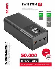 Swissten Power Line Power Bank 50 000 mAh / 100W цена и информация | Зарядные устройства Power bank | kaup24.ee