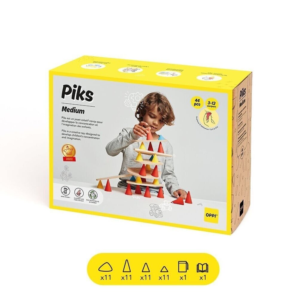 Lauamäng Oppi Piks Medium, 44 det. цена и информация | Arendavad mänguasjad | kaup24.ee