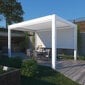 Varikatus Sky Pergola 3x4m, valge, mootoriga katus, LED valgus hind ja info | Varikatused ja aiapaviljonid | kaup24.ee
