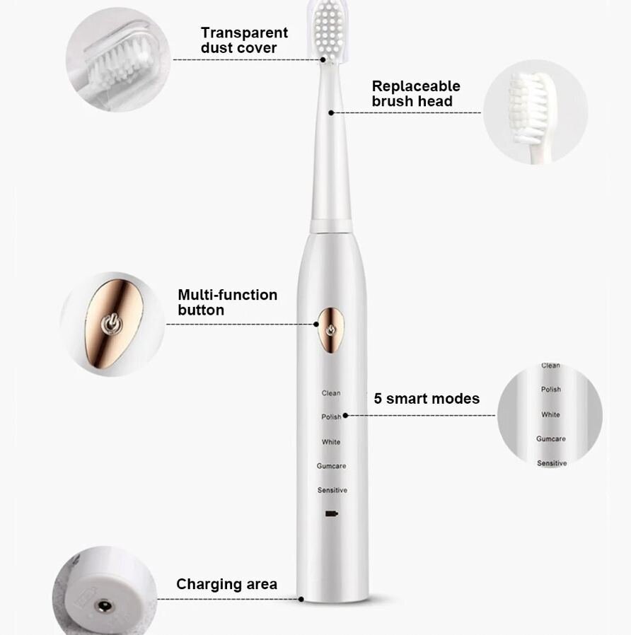 Elektriline hambahari Ultrasonic X7 hind ja info | Elektrilised hambaharjad | kaup24.ee