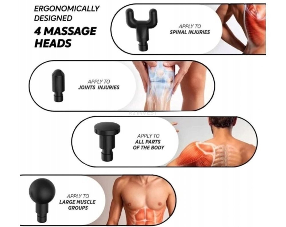 DreamQo Fascial Gun massager FH-320, must цена и информация | Massaažiseadmed | kaup24.ee