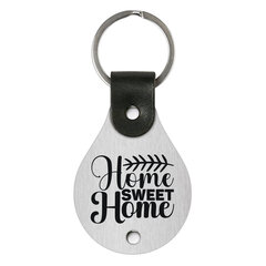 Кожаный брелок – Home sweet home II, черный цена и информация | Брелки | kaup24.ee