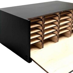 LashBox puidust kast kunstripsmepalettidele, must AF-259 hind ja info | Ilusalongi mööbel | kaup24.ee