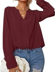 Блузка женская Florboom, бордовая цена и информация | Женские блузки, рубашки | kaup24.ee