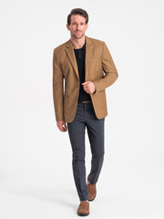 классическая мужская куртка - карамель v2 om-blzb-0115 124434-7 цена и информация | Мужские пиджаки | kaup24.ee