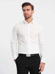 Särk meestele Ombre Clothing 124372-7, valge hind ja info | Meeste särgid ja triiksärgid | kaup24.ee